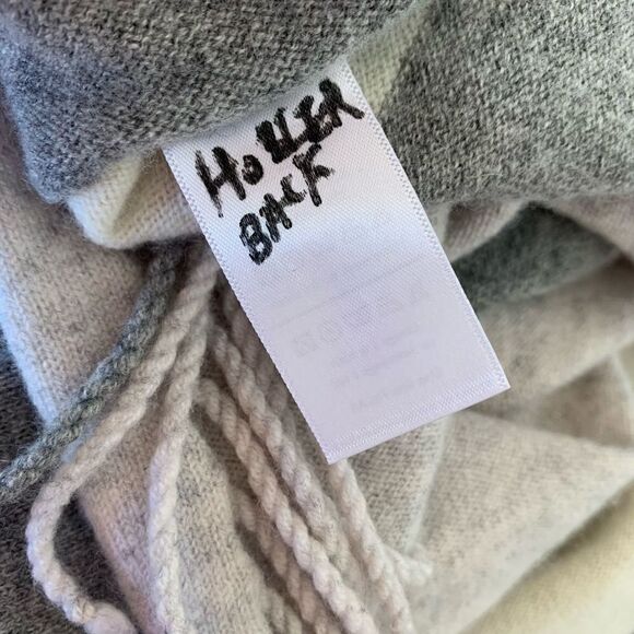 Mersea co striped cashmere and wool fringe poncho - Picture 7 of 9